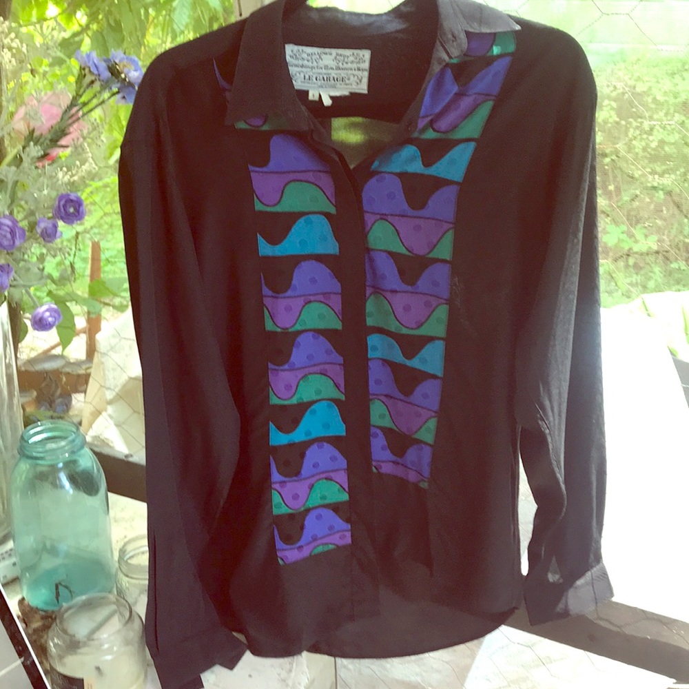 Extremely cool retro Le Garage French blouse